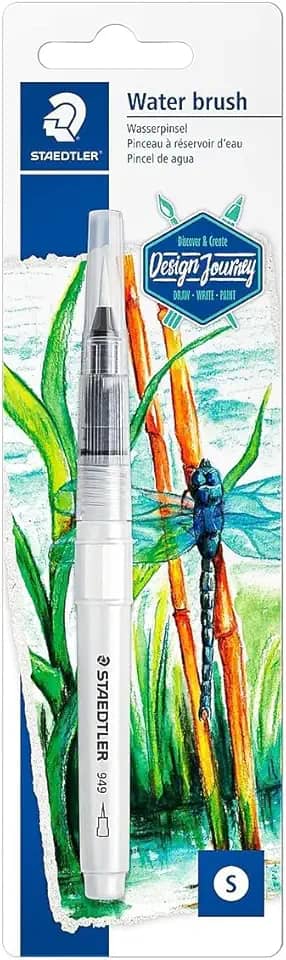 Staedtler Pincel de água recarregável, para efeitos de aquarela e mistura, perfeito para pintura e coloração, 949 BK-1-C