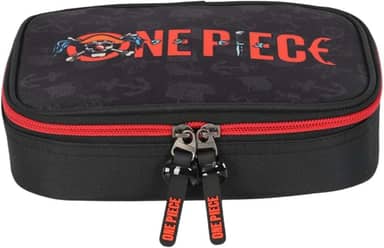 Estojo escolar masculino juvenil one piece Luxcel (VERMELHA)