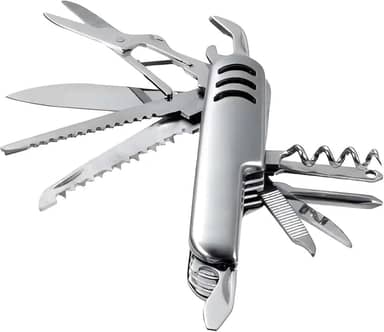 Canivete Suíço Multifuncional 11 Funções Aço Inoxidável 15cm Aberto e 9cm Fechado Compacto Resistente e Ideal para Camping Pesca e Viagem