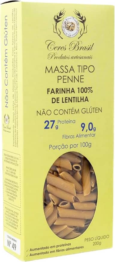 Macarrão Penne de Lentilha Amarela Sem Glúten Ceres 200g