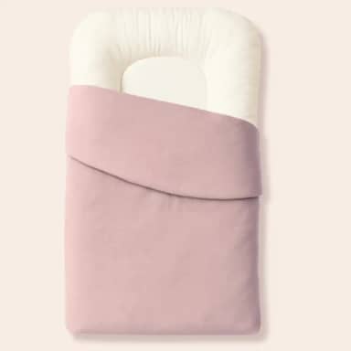 Ninho Casulinho + Capa Extra Algodão Brubrelel Baby (1 Ninho Casulinho + 1 Capa Extra Rosê)