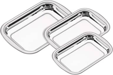 Jogo de Assadeiras Aço Inox com 3 Peças Tramontina Cosmos Prata