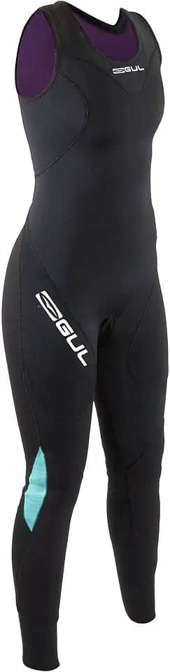 Roupa de mergulho feminina Code Zero 3 mm Long John - Preto - À prova d'água - À prova d'água - Cego: Construção de costura