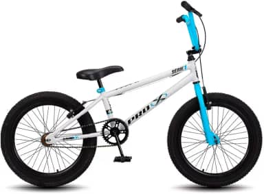 Bicicleta Aro 20 BMX Pro-X Série 1 Freestyle - Branco e Azul