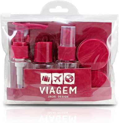 Kit de Frascos com 7 Peças Jacki Design - Vermelho escuro