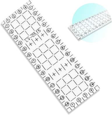 Régua 05X15cm Acrílico Para Artesanato Patchwork Scrapbook