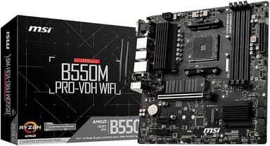 Placa Mãe MSI B550M PRO-VDH WIFI (AM4/4xDDR4/HDMI/DisplayPort/VGA/M.2/USB 3.2)