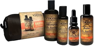 Kit de Barba Necessaire, Shampoo, Condicionador, Balm e Óleo