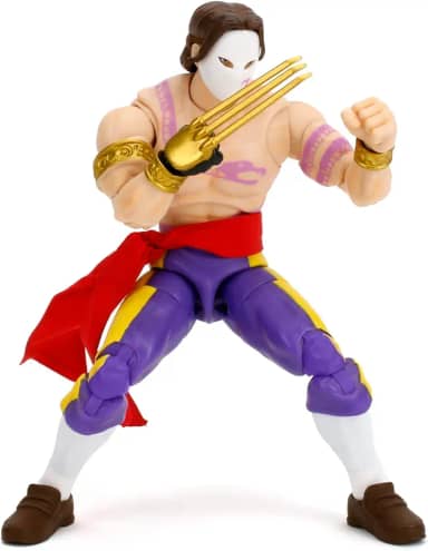 Jada Toys Street Fighter II Vega (Wave 4) Action Figure 1:12 Scale, 6" Tall, Interchangeable Heads, Hands & Claw Accessories