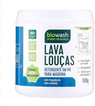 Biowash Bw Lava Louças Em Pó Para Máquina 500 Gr