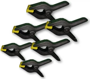 Kit 6 Grampo Sargento Multiuso 2" 3" 4" Polegadas Pressão Reforçado Marceneiro Presilha Garra Pinça de Fixação Aperto Rápido Alicate Para Marceneiro Marcenaria