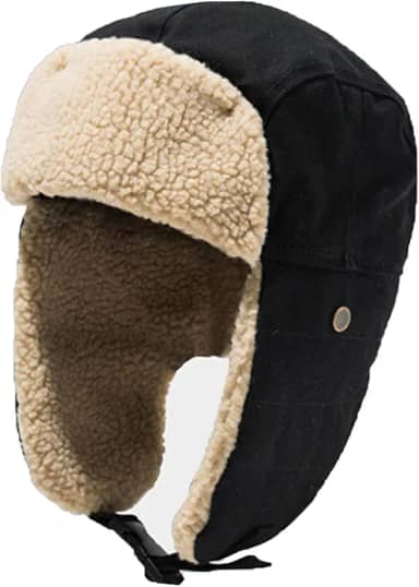 Chapéu caçador térmico de inverno para homens e mulheres chapéus de clima frio Russo Ushanka boné de neve chapéu de ciclismo Earflap