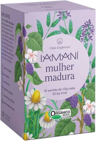 Chá Orgânico Mulher Madura Iamaní Menopausa Amora 15 sachês