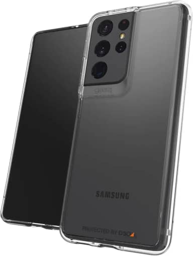 Gear4 ZAGG Crystal Palace Capa com o material de proteção contra impactos mais nítido, fino e mais avançado do mundo [D3O Crystalex - Feito para Samsung Galaxy S21 Ultra 5G - Transparente (702007307)
