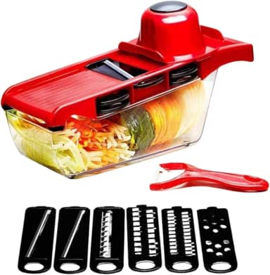Mandolin Cortador Fatiador de Legumes Vegetais Frutas 6 em 1 Mandoline Profissional Slicer