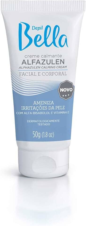 Depil Bella - Creme Facial e Corporal Hidratante Calmante Alfazulen 50g