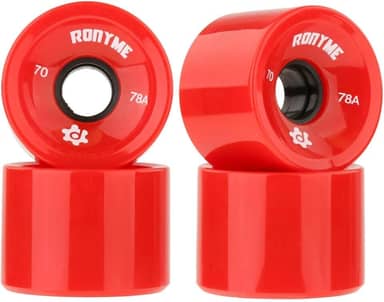 oshhni 4 Unidades de Rodas PU 78A para Skate E Longboard em Terreno Irregular