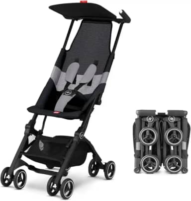 Carrinho para Bebê Pockit Air All-Terrain Velvet Black de 6 Meses a 4 Anos 15kg