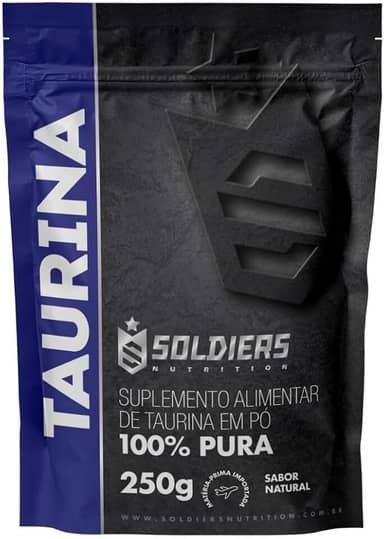 L-Taurina 250g - 100% Pura Importada - Soldiers Nutrition