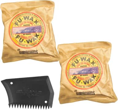 Parafina Fu Wax Surf Prancha 80g Super Aderência Kit 2Und +1Raspador