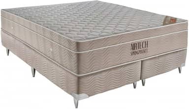 Cama Box Super King Ortobom Airtech Spring Pocket Super 193x203x30cm Ortobom Bege