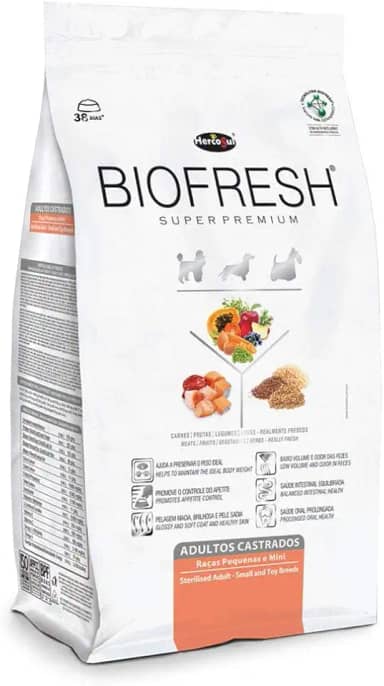 Ração Super Premium Hercosul Biofresh para Cães Adultos Castrados de Raças de Pequenas - 3kg