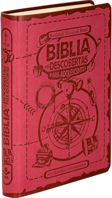 Bíblia das Descobertas para Adolescentes NTLH | SBB | A Bíblia das Descobertas para Adolescentes - Capa em couro sintético, pink: Nova Tradução na Linguagem de Hoje (NTLH)