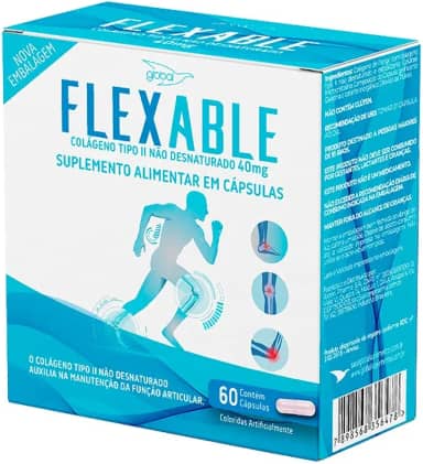 Flexable Colágeno Tipo Ii não desnaturado 60cáps Global Suplementos