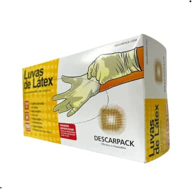 Descarpack, Luva Látex Procedimento, M, Caixa com 100
