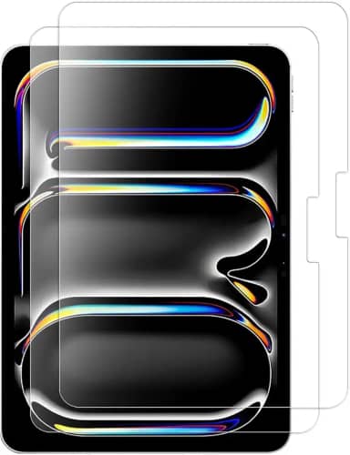 Pacote com 2 protetores de tela para iPad Pro 11 polegadas 2024 modelo M4 (5ª geração) escudo transparente de alta definição (PET), compatível com canetas Stylus, ultrarresistente, compatível com