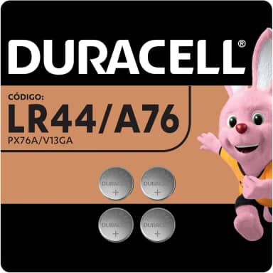 Duracell Pilhas Moeda LR44 Pack 4 Unidades – Ideal para Calculadoras e Brinquedos Pequenos