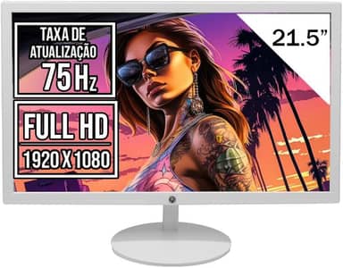 MONITOR LED 21.5 BRANCO BRAZILPC 75HZ 5MS FULL HD WIDSCREEN