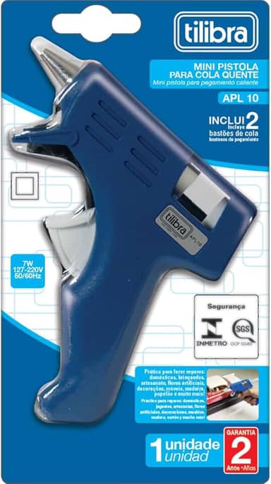 Tilibra - Pistola para Cola Quente Pequena APL10, Azul - 1 un