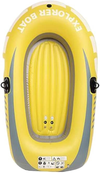 oshhni Caiaque inflável Barco de pesca inflável PVC Bote aquático Barco ao ar livre para rafting ao ar livre Pesca Rios Lagos Lagoas