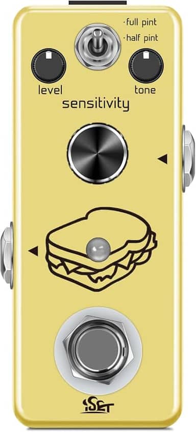 ISET Pedal De Compressor Guitarra Sanduíche Para Baixo Elétrico True Bypass