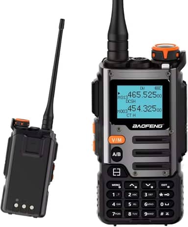 Novavida, Rádio Comunicador Baofeng Tri-band Recarregável Type-c Lanterna Led Bateria Durável 2600mAh Alcance até 10 km Dual Watch