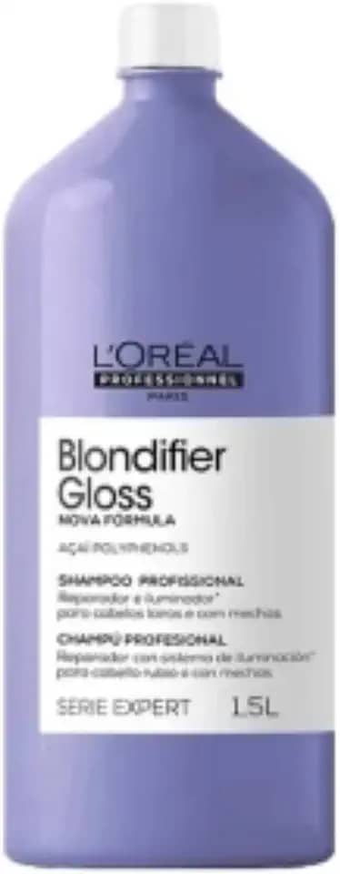 Shampoo Blondifier Hlight Gloss Loreal 1,5L, Loreal, branco