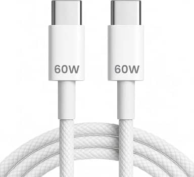 Cabo USB-C Tipo C 60w Trançado De Nylon Compativel com Iphone 15,15 Pro/Max, Iphone16,16 Pro/Max IOS/Android Certificado Premium Reforçado