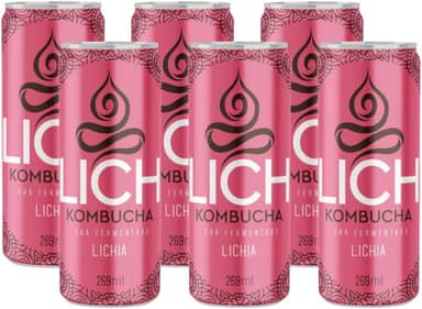Lich Kombucha, Lich Kombucha Lichia - Pack Com 6 Unidades 269ml