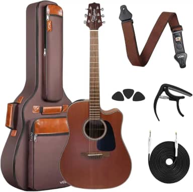 KIT VIOLÃO TAKAMINE GD11MCE-NS ELETRICO AÇO + ITENS VOIK