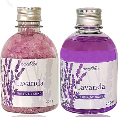 Sais De Banho e Espuma para Banheira Hidro Relaxante Lavanda