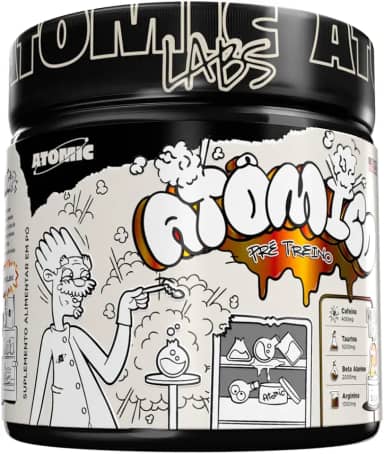 Pre Treino Atômico 300g - Suplemento Pré-treino academia - Sabor: Mango Loko Marca: Atomic Labs
