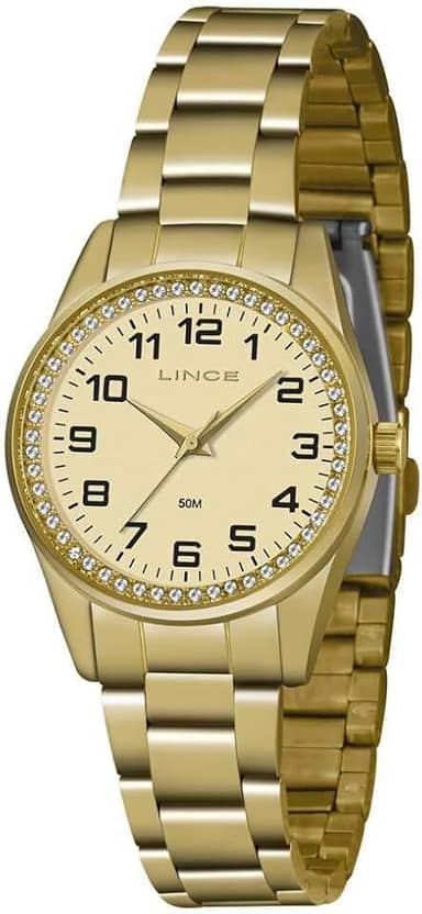 Relógio Lince Feminino Ref: Lrgj099l C2kx Casual Dourado