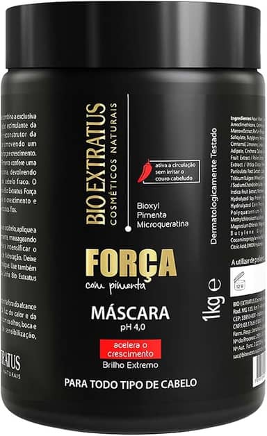Bio Extratus Mascara Força C/Pimenta Crescimento Do Cabelo