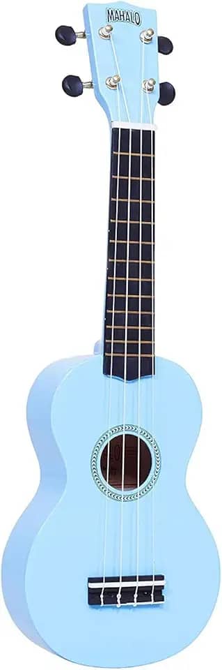 Mahalo Ukuleles MR1LBU Ukuleles Rainbow Series Soprano Ukulele, azul claro
