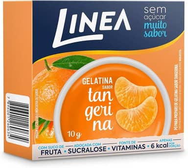 Linea Gelatina em Pó Sabor Tangerina 10g