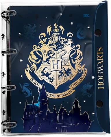 DAC - Caderno Argolado Universitario em PVC Cristal com 192 folhas Harry Potter - Fechamento em Botão