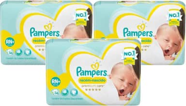 Kit Fraldas Pampers Confort Sec RN - 108 Unidades