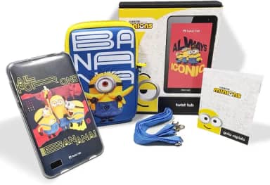 Positivo Twist Tab Minions+ 2GB RAM + 64GB Armazenamento, Tela de 7', Android 11 Go, Bateria 3100mAh​ - Preto - Inclui 2 itens de proteção - (Capa e Bolsa de Transporte)