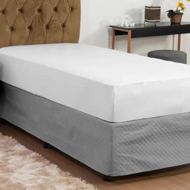 SAIA BOX SOLTEIRO CAPA PROTETORA PARA O BOX COM ELÁSTICO EM TODA VOLTA (Cinza)